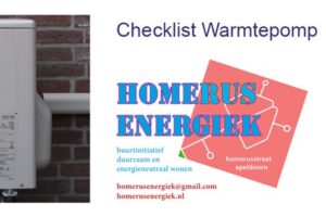 Checklist warmtepomp