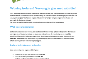 Glas vervangen in De Mheen? Maak gebruik van subsidie!